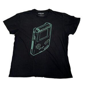 Game Boy men's t shirt L black green game boy short sleeve crew neck 100% cotton